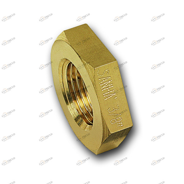 133101 SANHA 3310 контргайка шести- гранная, латунь 1  SW 42 мм 