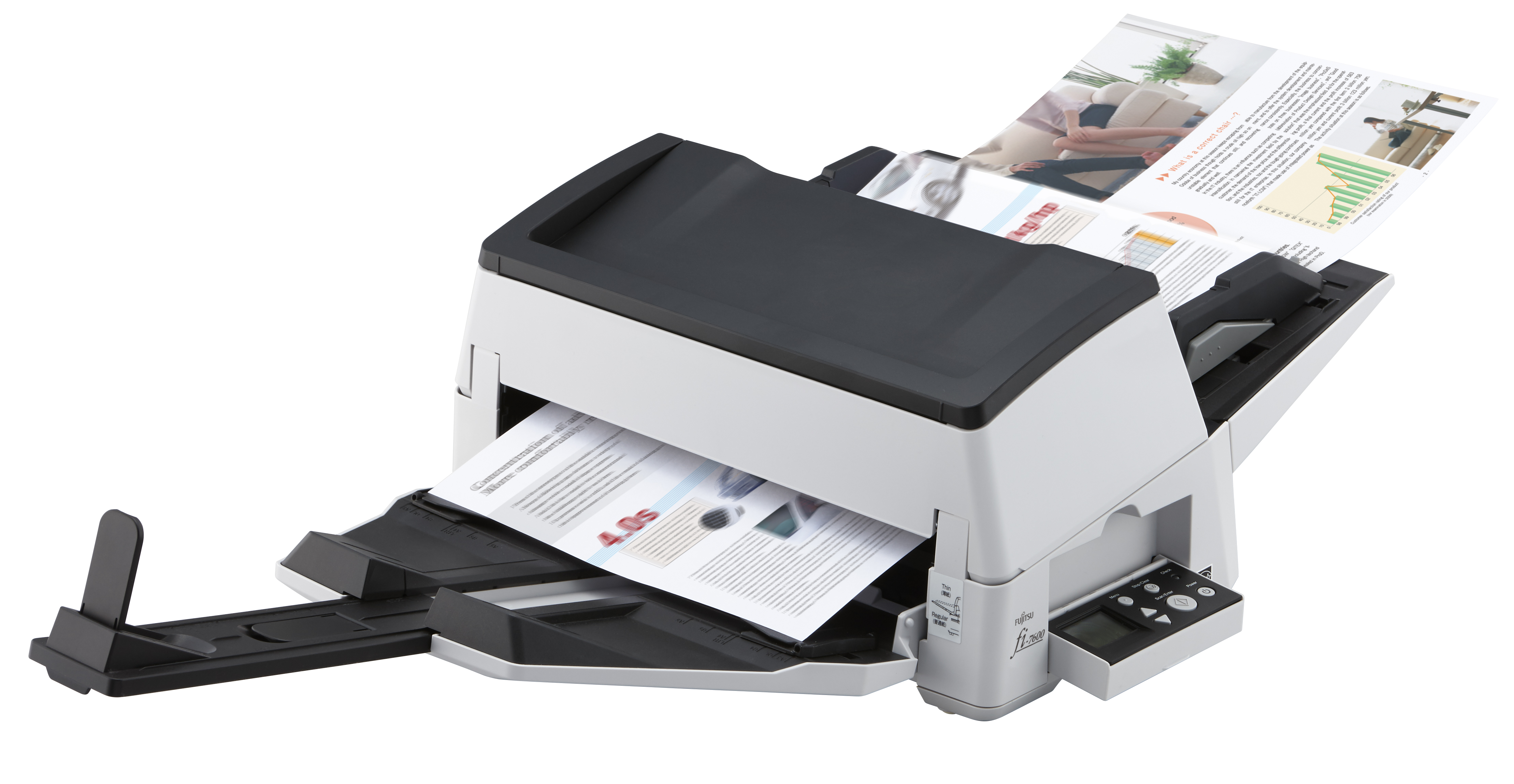 PA03740-B501 Fi-7600, document scanner, a3, duplex, 100 ppm, adf 300, usb 3.0 Fujitsu  - Вид №3