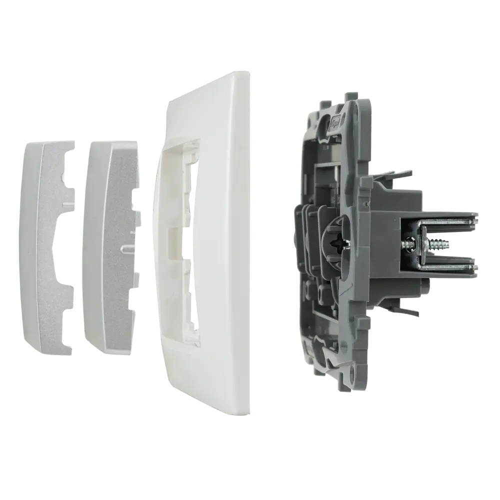 Выключатель Legrand Etika с двумя клавишами и подсветкой в алюминиевом стиле 82496549 STLM-0028723 - Вид №6