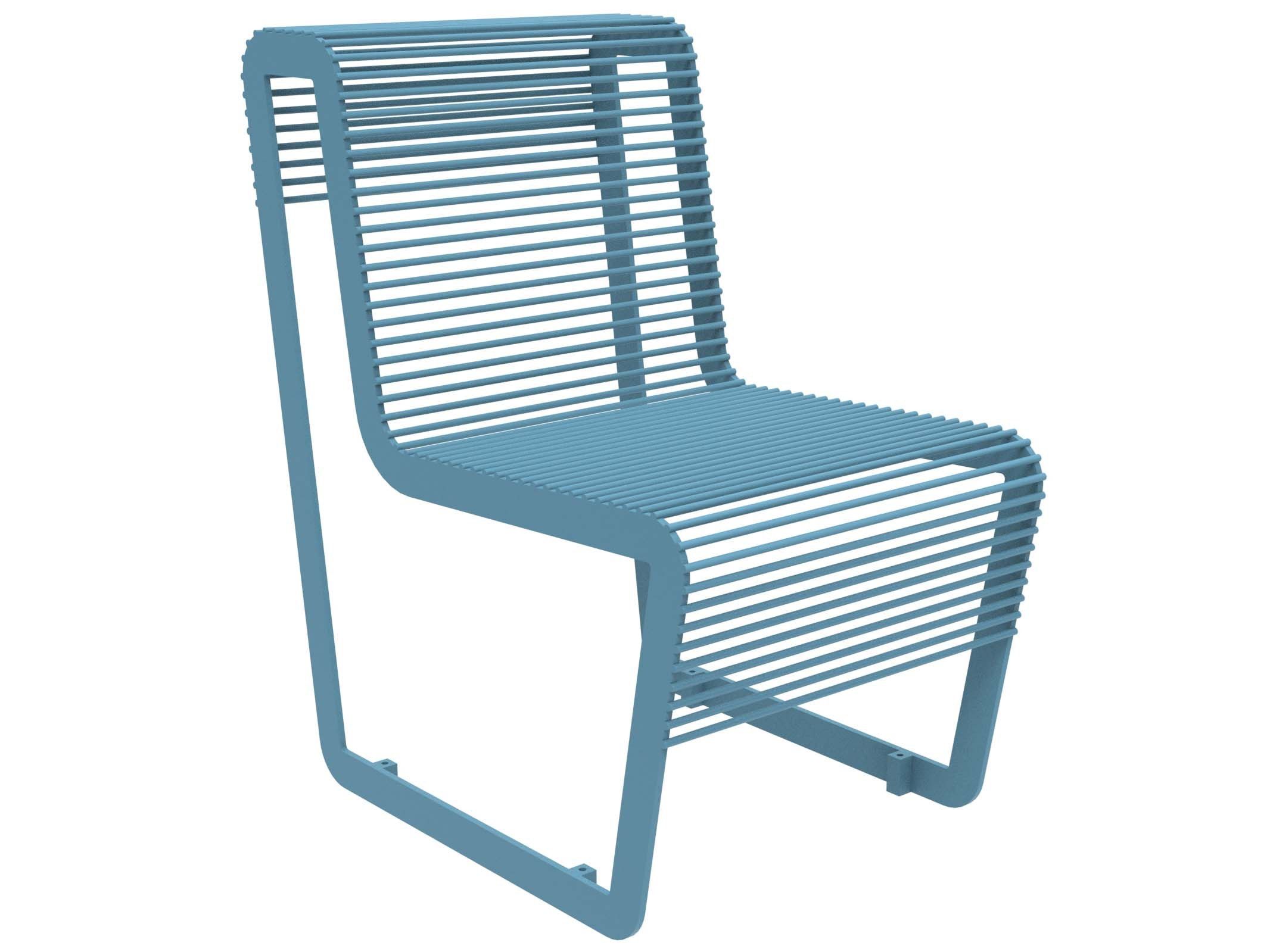 Оцинкованная стальная скамья со спинкой Lazzari Light ARCH-00005945 - Вид №6