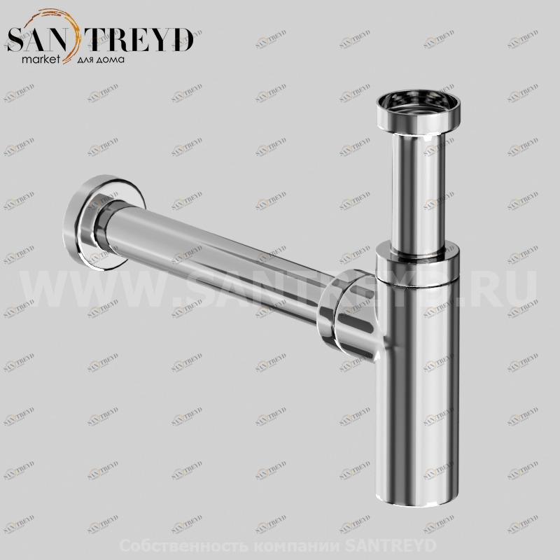 RA051CR Круглый сифон 5 см хромированный Globo ACCESSORIES Италия Ceramica Globo