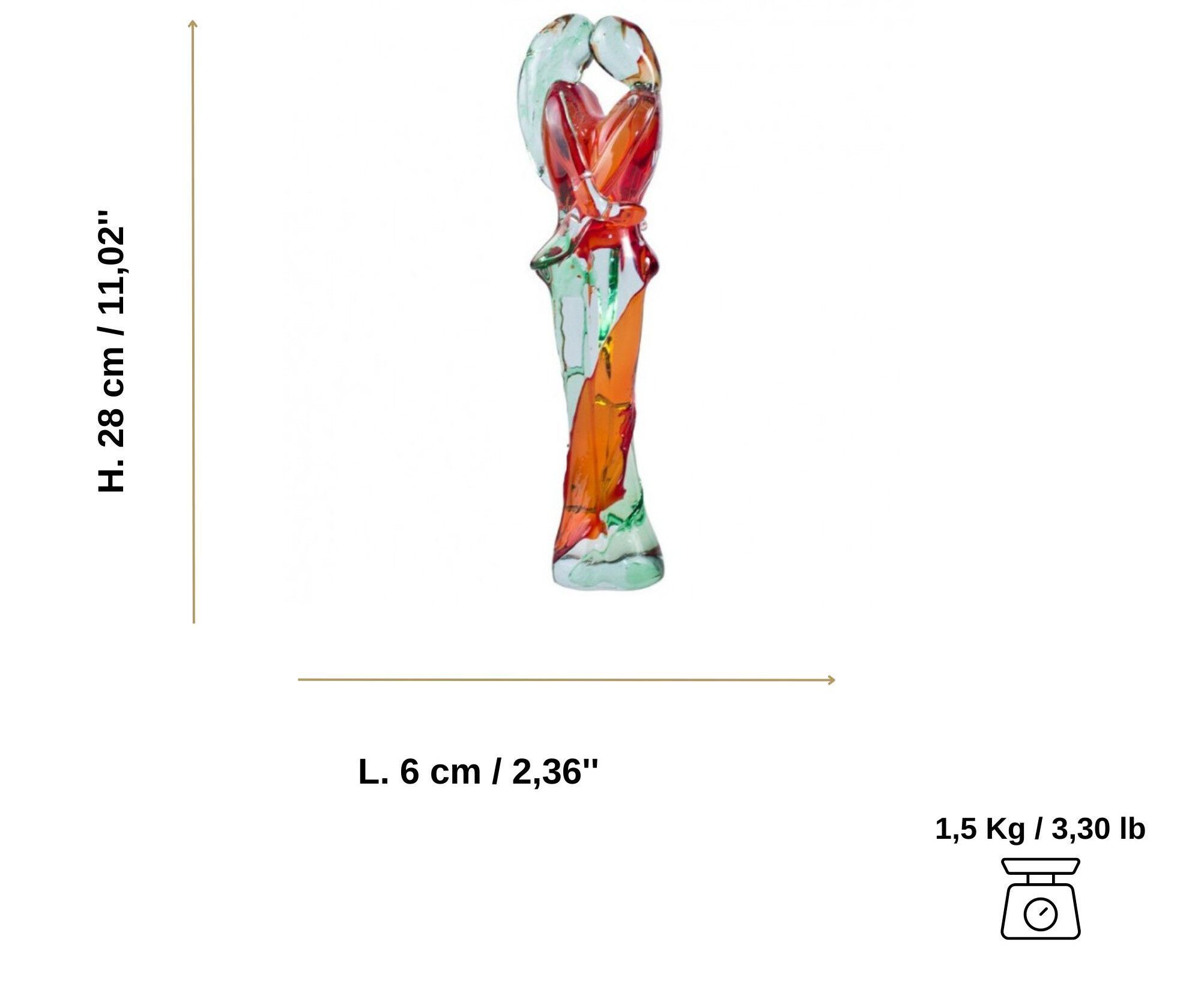 Скульптура из муранского стекла ручной работы YourMurano Lovers ARCH-00113422 - Вид №8