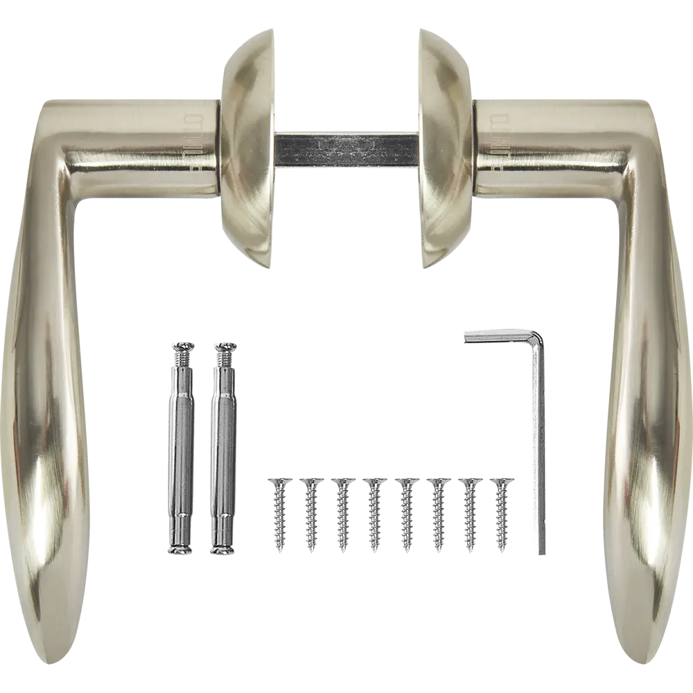 Дверные ручки Punto Viola без запирания цвет матовый никель/хром STLM-2190855 - Вид №1