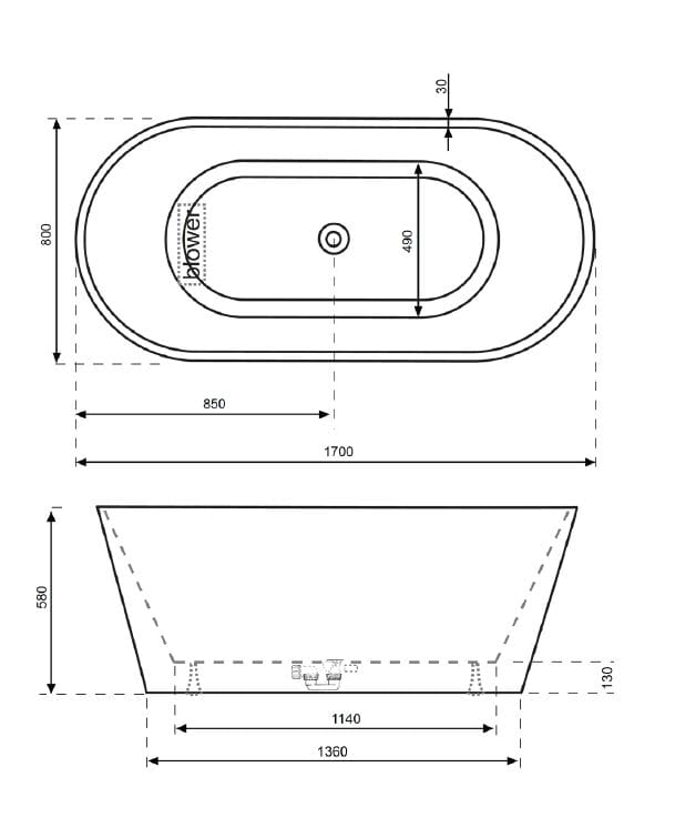 Акриловая ванна для ванной комнаты Gaia Mobili Complements ARCH-00039874 - Вид №3