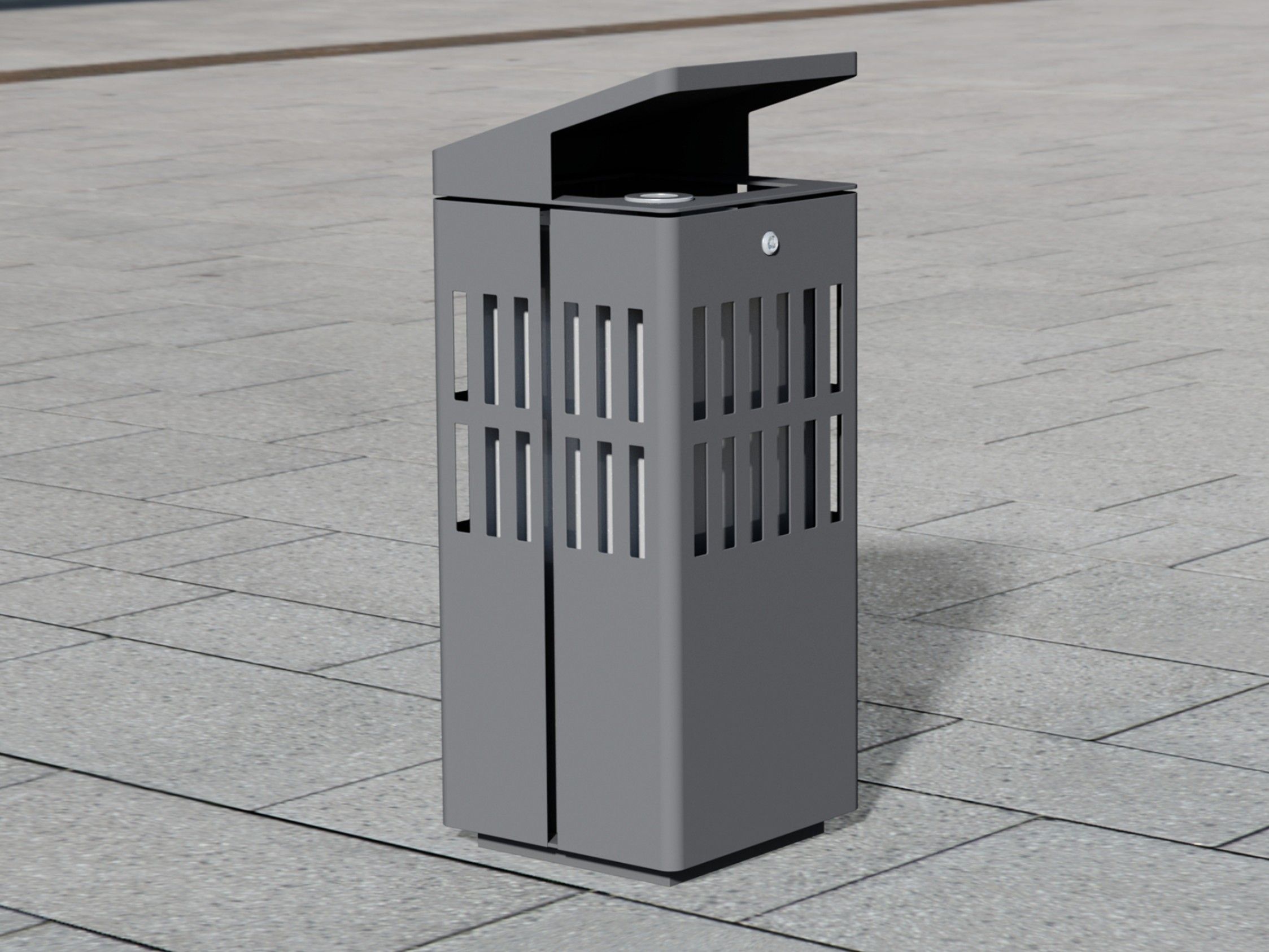 Держатель для мусора из нержавеющей стали с крышкой для наружного использования BENKERT BANKE мусорное ведро ARCH-00043261 - Вид №1