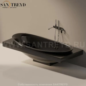 Flaminia IO e SI Ванна встроенная 193 см черная IOeSI84.9017