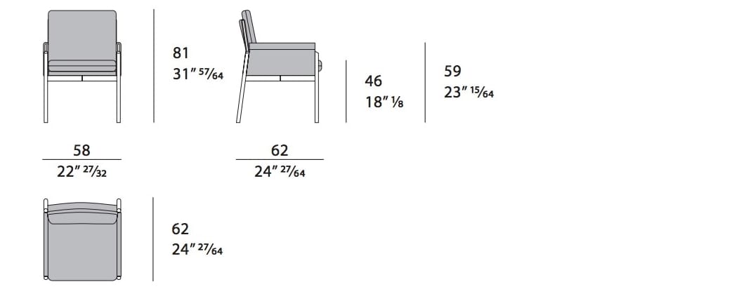 Стул с подлокотниками, обитый кожей и тканью Turri ARCH-00014900 - Вид №2