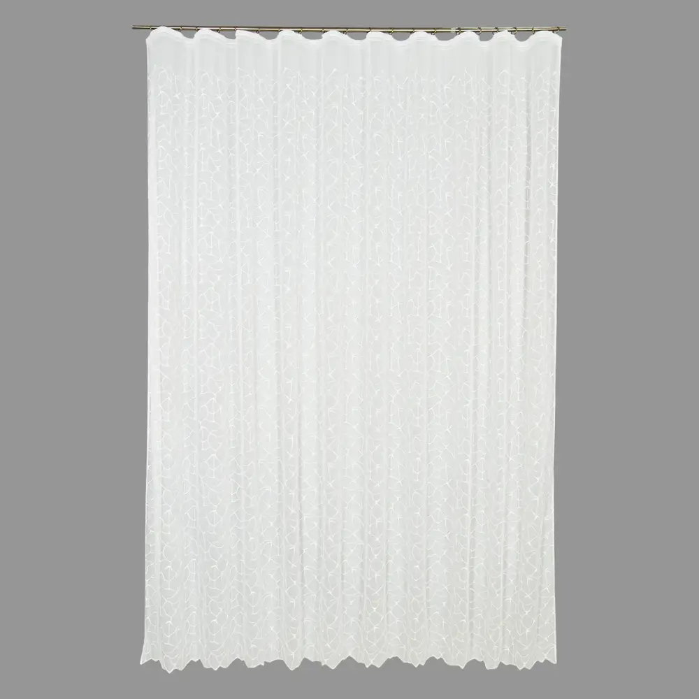 Тюль на ленте «Геометрия» 300x280 см цвет белый MIAMOZA STLM-2038473 - Вид №1