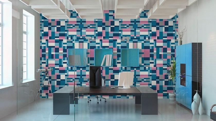 GLAMORA Виниловые обои с оптическим рисунком Colour blocking sun-id-1373824 - Вид №1