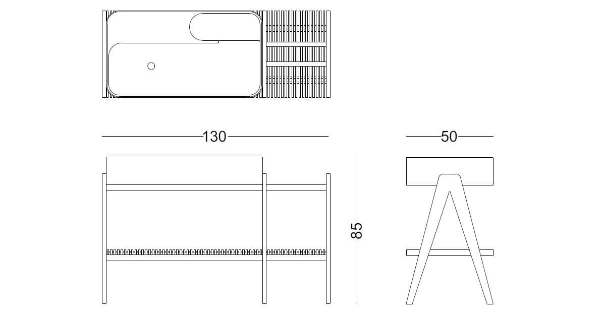 Консоль для умывальника iroko Nic участок ARCH-00094052 - Вид №4