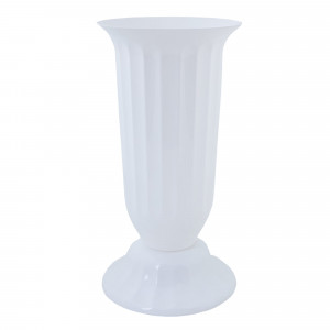 85649878 Горшок цветочный Флора ø28 h51 см v12 л пластик белый