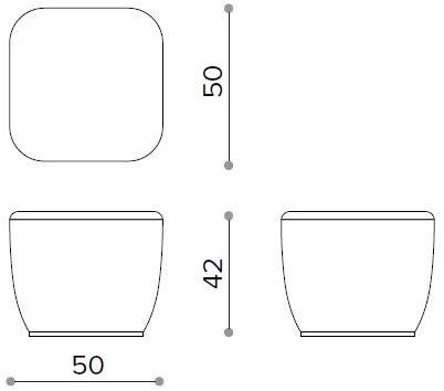 True Design Пуф из квадратной ткани с обивкой Arca Aa t000 - Вид №3