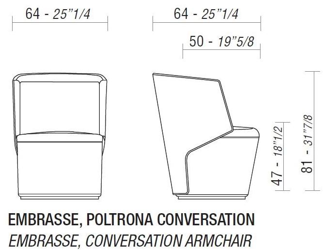 ESTEL GROUP Кресло из ткани с подлокотниками Embrasse sun-id-1384955 - Вид №6