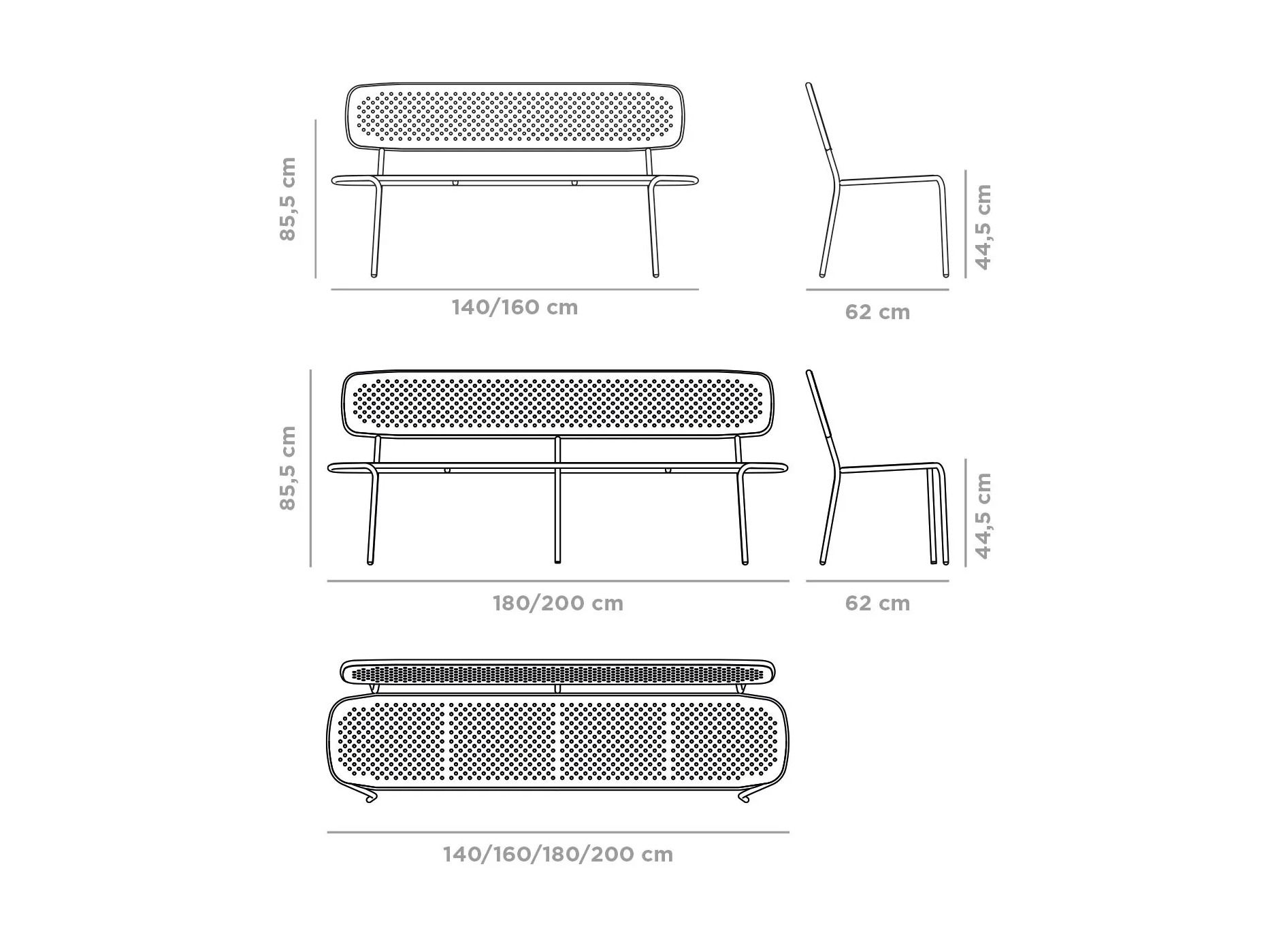 Садовая скамейка из нержавеющей стали со спинкой MUSOLA Abril ARCH-00070294 - Вид №9