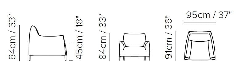 Кожаное кресло с подлокотниками Natuzzi Italia DOLLY ARCH-00047143 - Вид №6