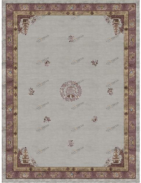 Tapis Rouge Прямоугольный коврик ручной работы Chinoiserie Tr1380