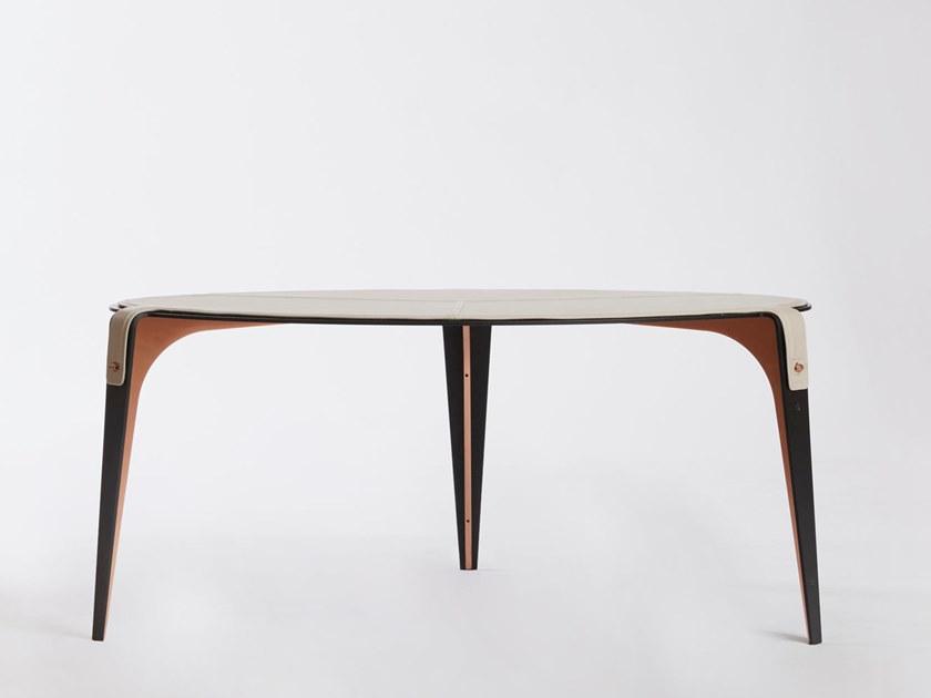 GABRIEL SCOTT Круглый кожаный журнальный столик для гостиной Bardot sun-id-1512689 - Вид №1