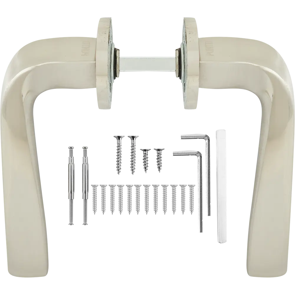 Дверные ручки Punto Meteor с запиранием комплект цвет никель STLM-2170133 - Вид №1