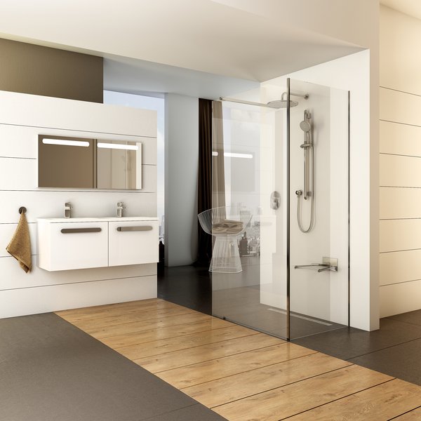 ST Walk-In Corner 1100 x 800 x 2000 черный + транспарент Ravak GW1CD4300Z1 - Вид №4