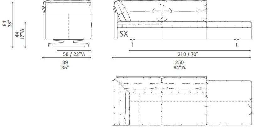 Poltrona Frau Модульный диван с журнальной полкой La collezione - divani e poltrone sun-id-1502655 - Вид №55