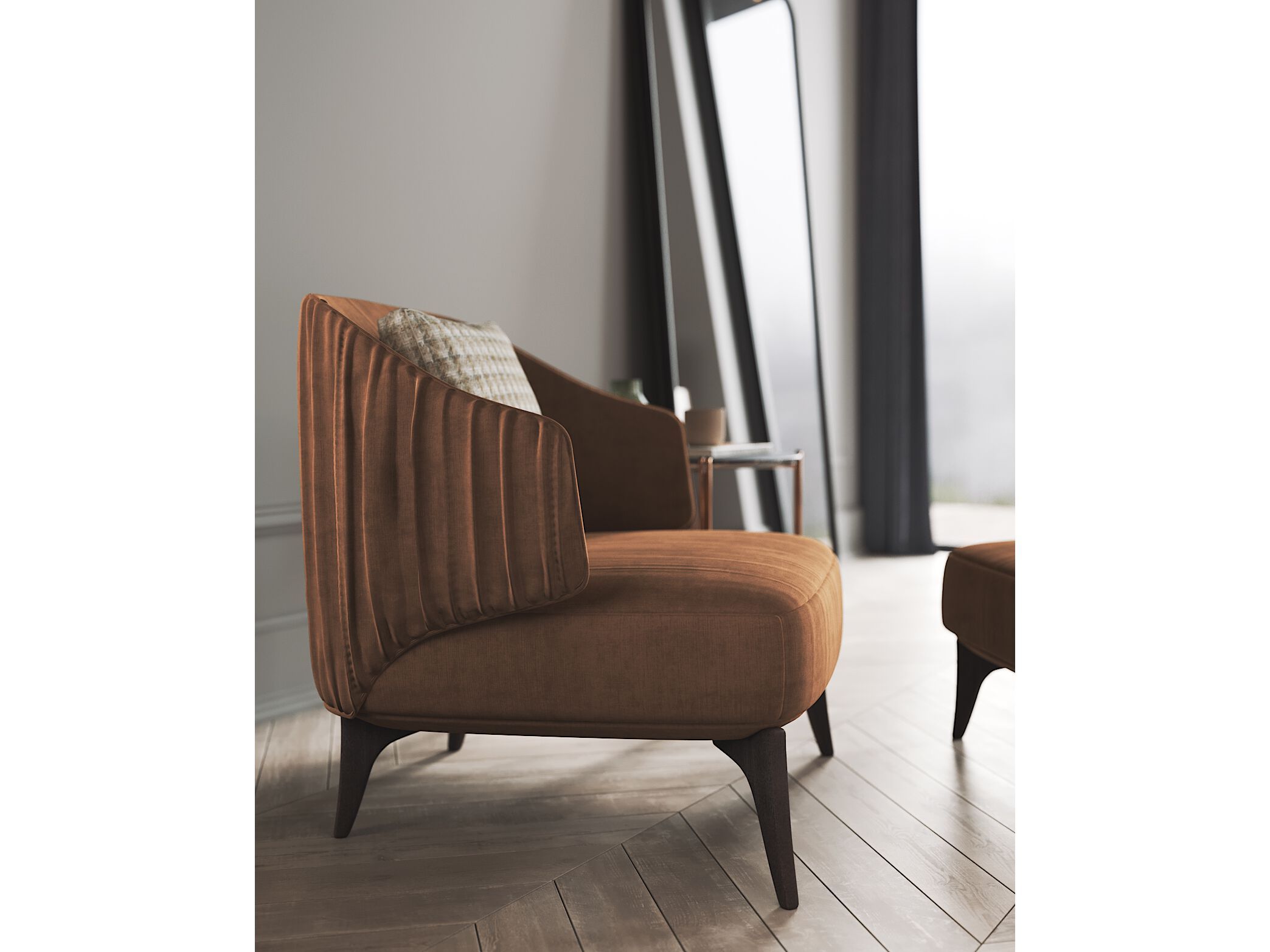 Тканевое кресло с подлокотниками PRADDY Natur ARCH-00049938 - Вид №4