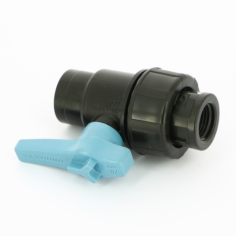 Кран ВВ Unidelta 1/2" для труб ПНД полипропилен PP-B 1073002002001 - Вид №3