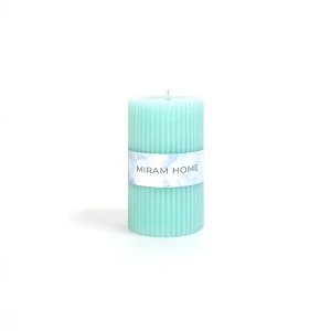 Дизайнерская свеча-столбик Santreyd Ribbed зеленый 89370280