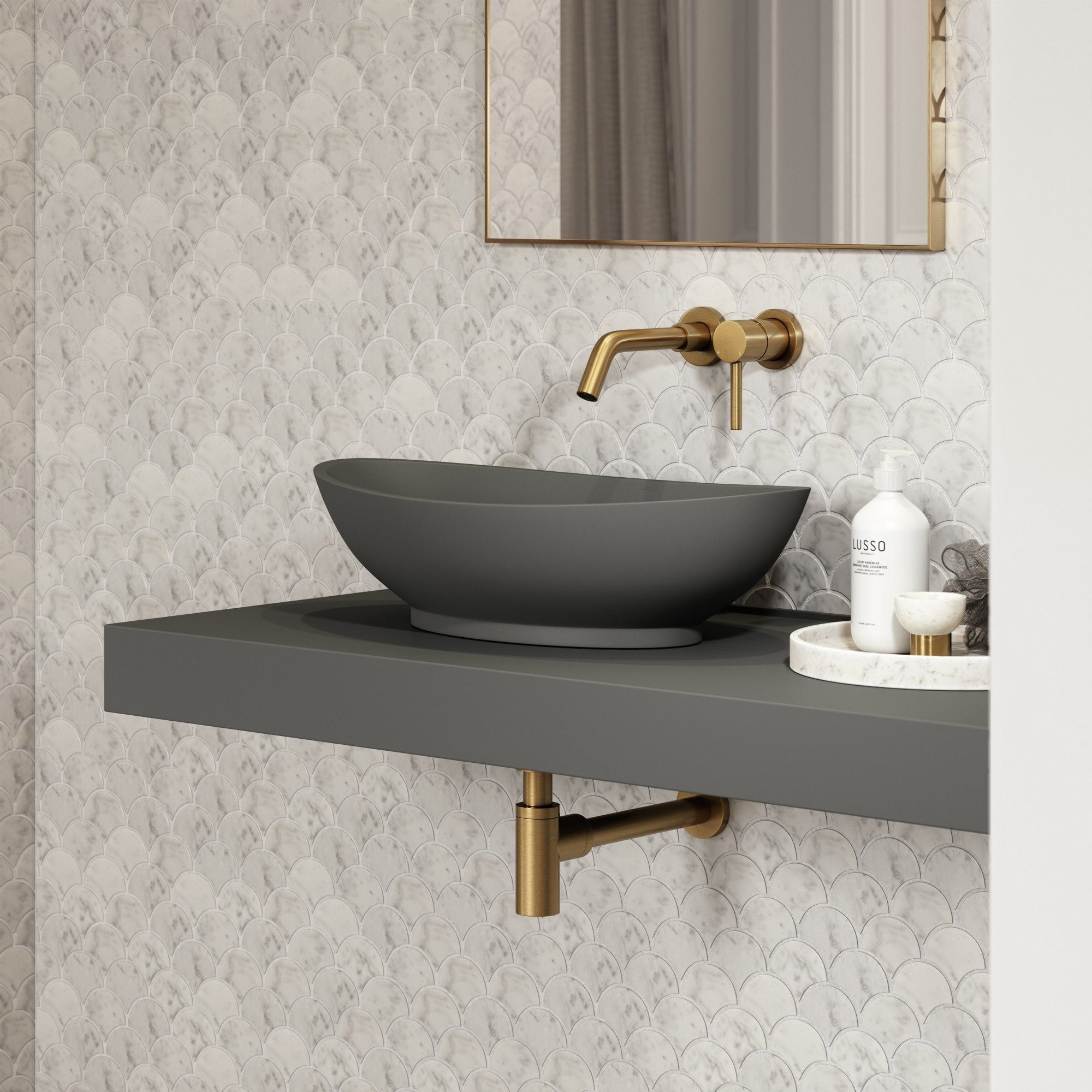 Овальная столешница из смолы LUSSO Oasis ARCH-00139422 - Вид №4