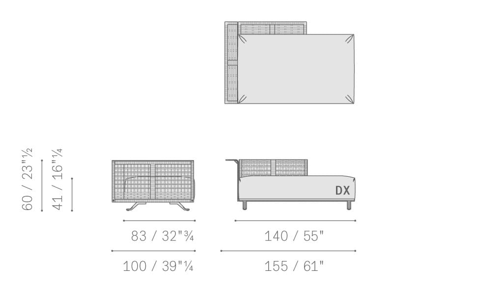 Ткань съемный садовый диван Poltrona Frau Boundless Living Outdoor Collections ARCH-00134649 - Вид №23