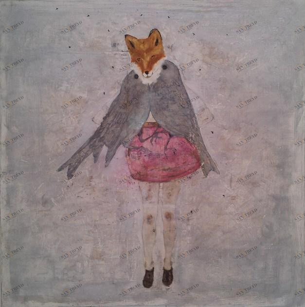 ICI ET LÀ Холст, масло, тушь. K. fabrizzi sun-id-1395684