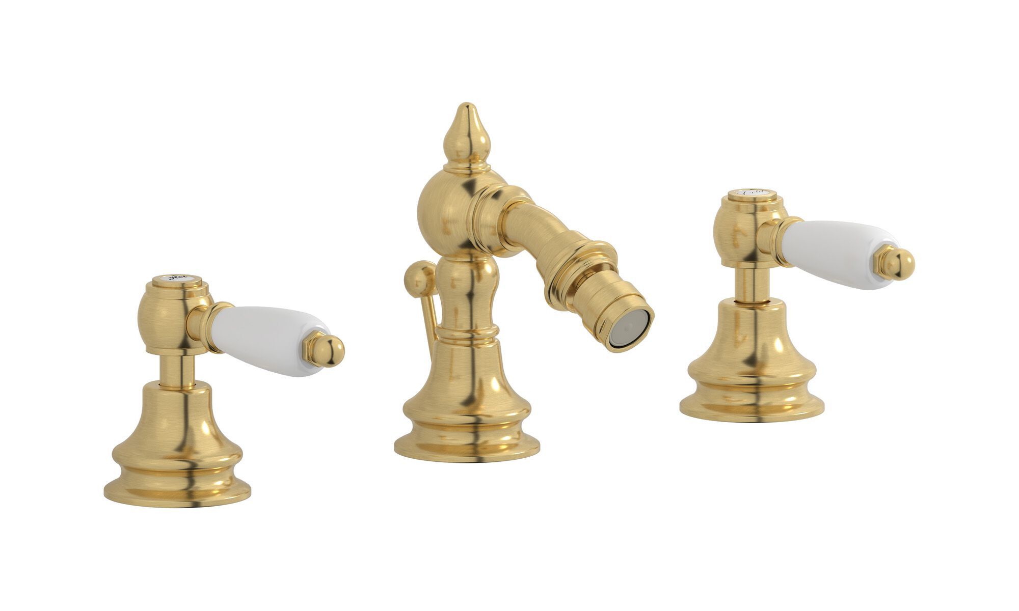 Смеситель для биде с 3 отверстиями для пола с автоматическим сливом IB Hermes + Hermes Elle ARCH-00036236 - Вид №4