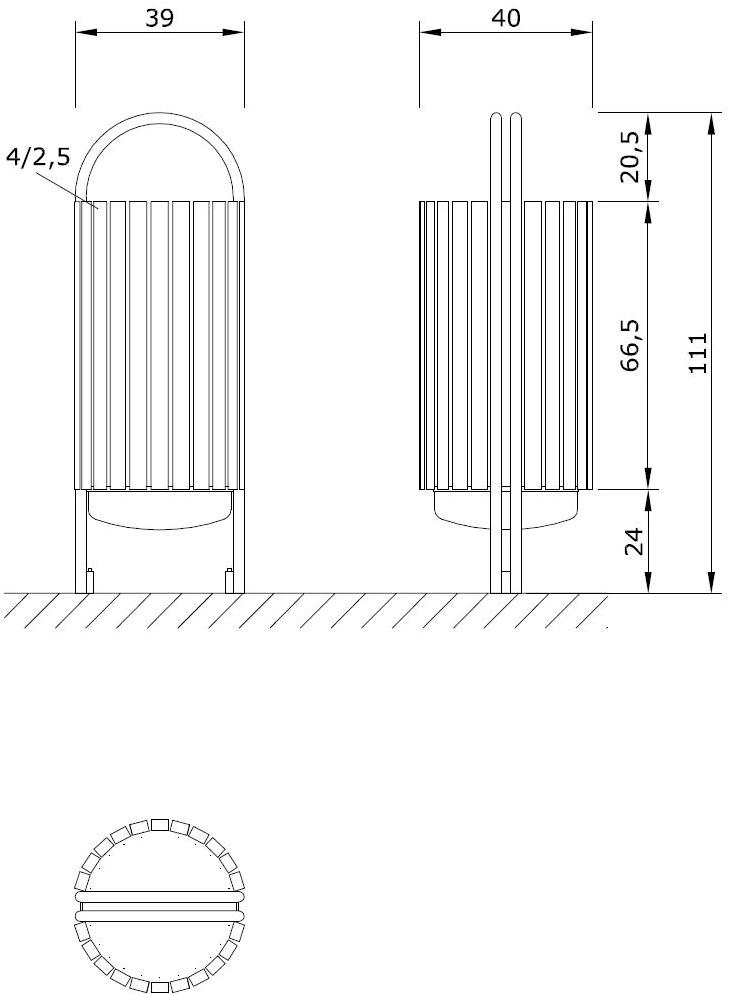 Euroform W Деревянная корзина для мусора Contour sun-id-1377283 - Вид №4