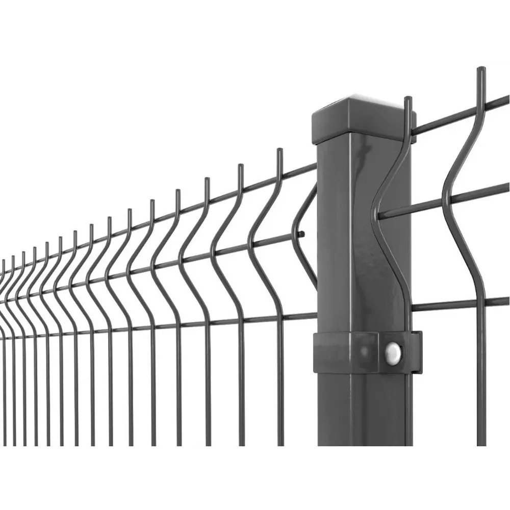 3D панель для забора Fine 2.5x1.53 м RAL 7024 серый 3 ребра Santreyd STLM-2065351 - Вид №4