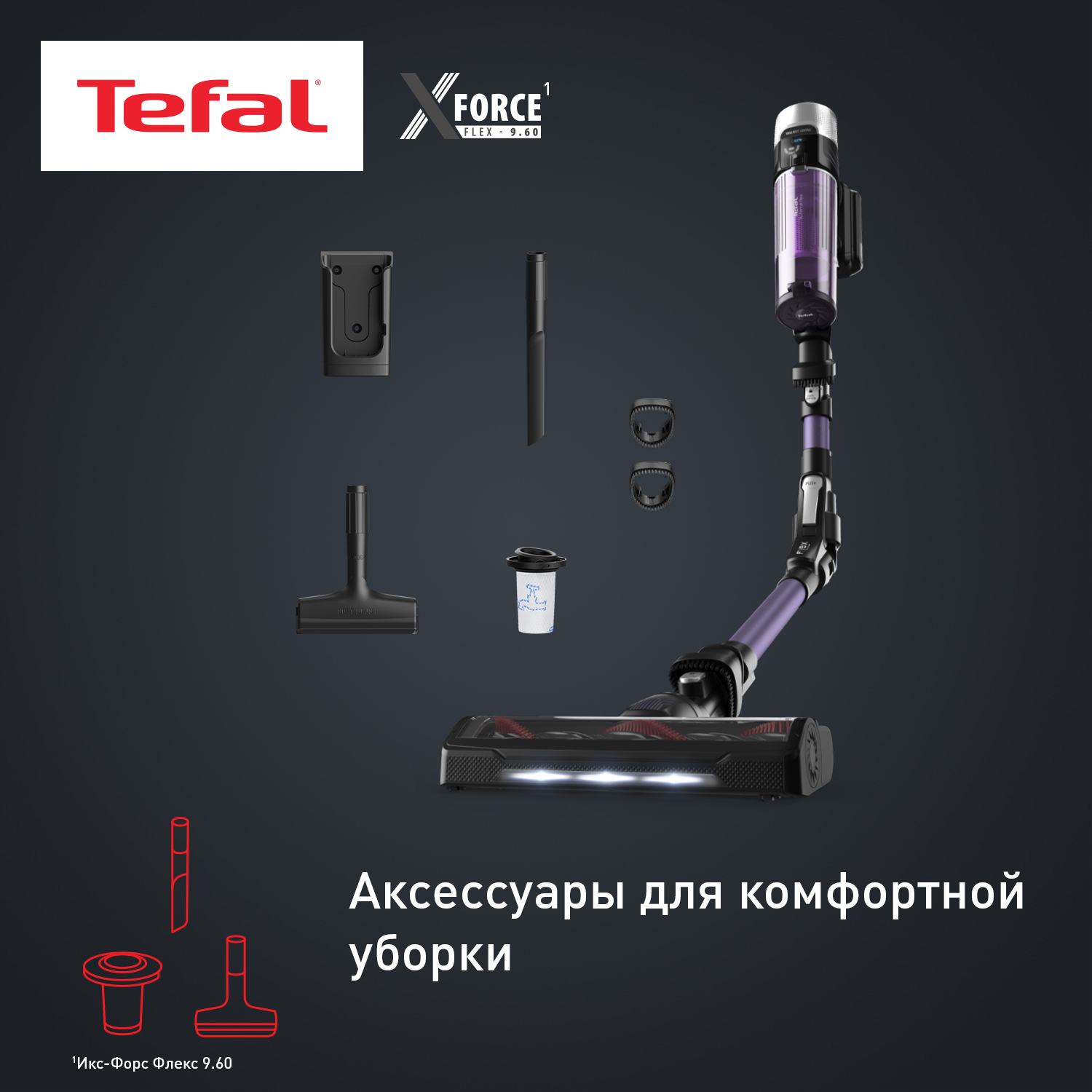 9269889 Пылесос  вертикальный  Tefal TY2039WO  фиолетоый STDN-0035155 - Вид №11