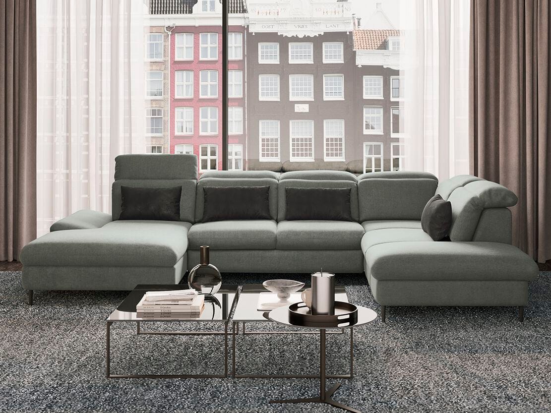 Модульный тканевый диван с отсеком для хранения Febal Casa Must ARCH-00047729