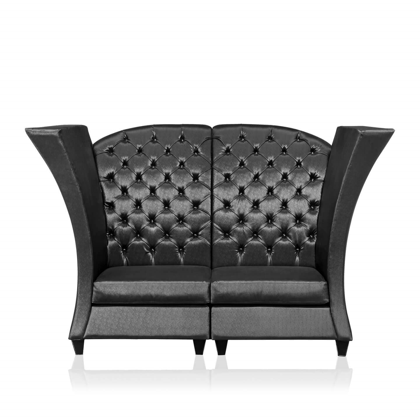 700013,9 ABHIKA DIVANO TRONO 2PZ ECORIGA BLACK 700013.9