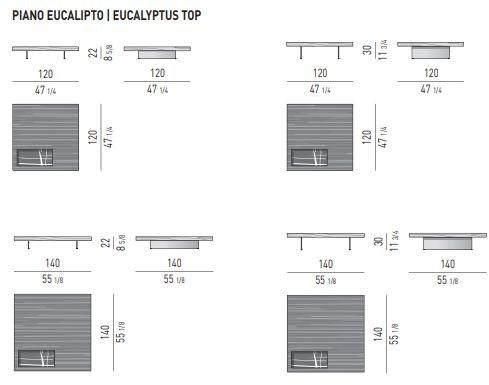 Minotti Журнальный столик из дерева и мрамора Boteco sun-id-1459217 - Вид №6