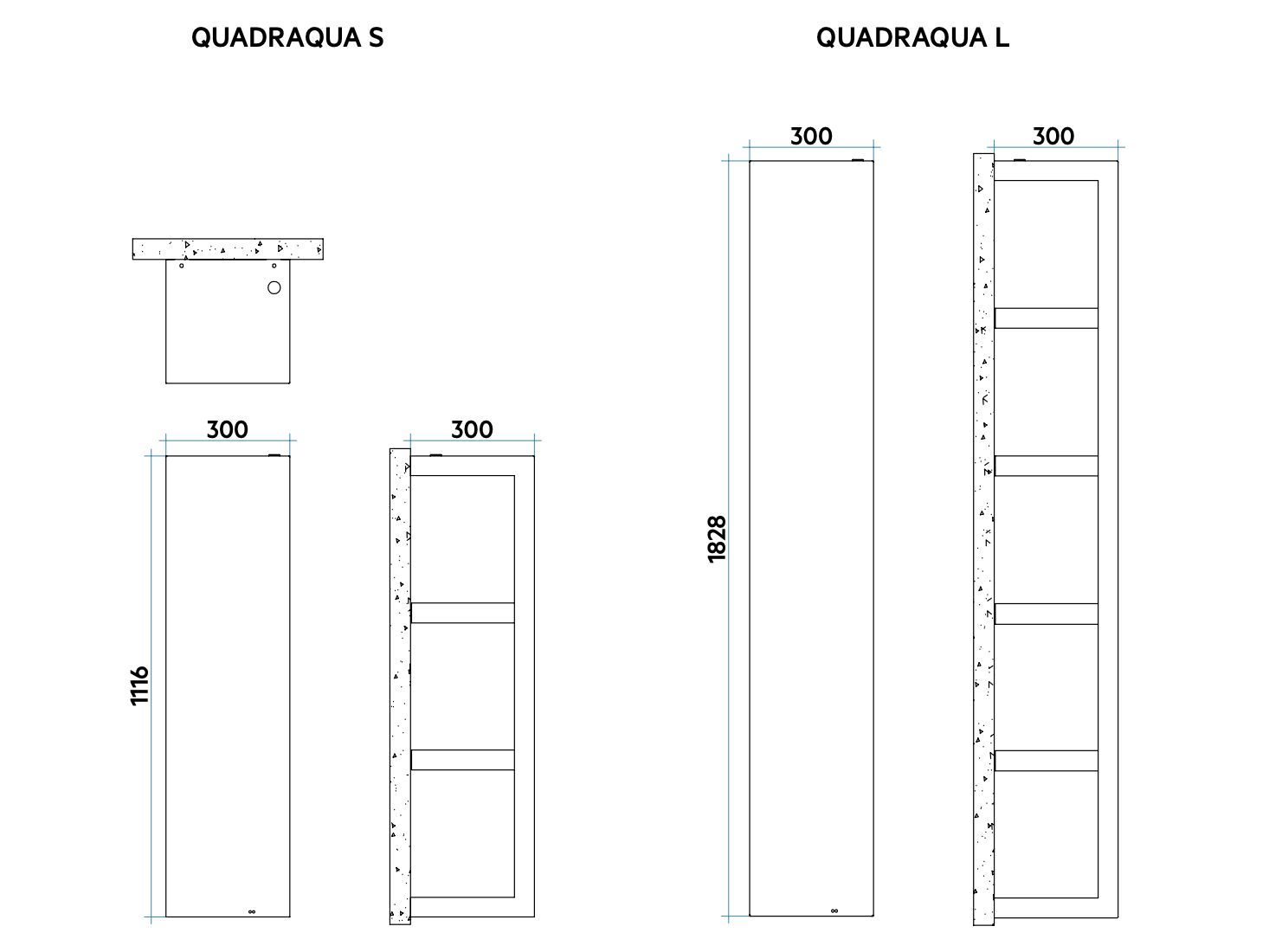 Настенный стальной электрический мебельный радиатор Irsap Quadraqua ARCH-00110829 - Вид №3