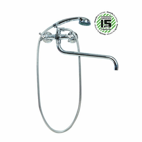 Orange OneLife P03-221cr Полимерный двухвентильный универсальный смеситель, хром Хром sun-id-1517105 - Вид №1