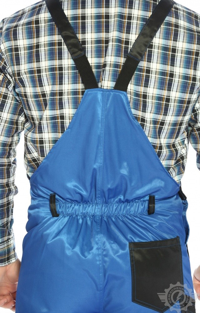 61472 Полукомбинезон "Мастер" василек-черный  Летняя спецодежда  размер 48-50/182-188  - Вид №9