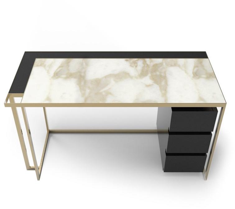 MARIONI Прямоугольный стол с ящиками Gary 02865 - Вид №2