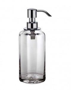 6607/CH-WAV-V6 Surya Crystal, дозатор высокий с помпой V6, цвет хром - стекло с эффектом волны