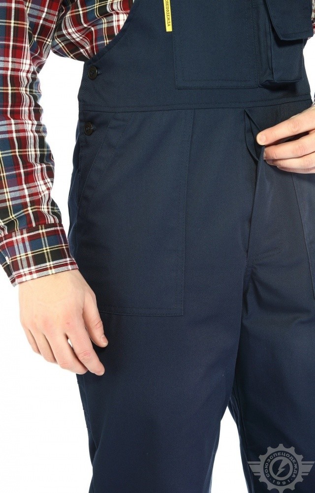 65637 Полукомбинезон "Эксперт-2" темно-синий  Летняя спецодежда  размер 56-58/170-176  - Вид №9