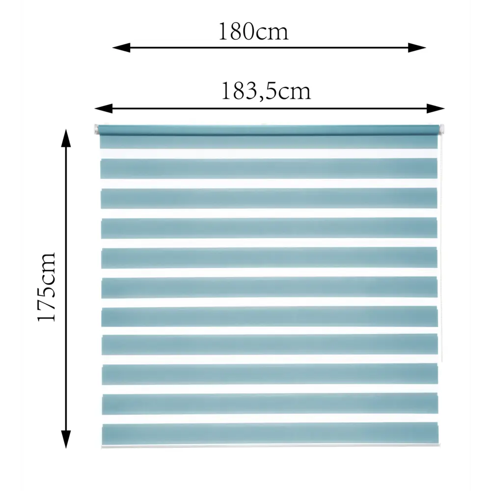 Штора рулонная день-ночь Inspire Peter 180x175 см бирюза Aqua 3 STLM-2166127 - Вид №2