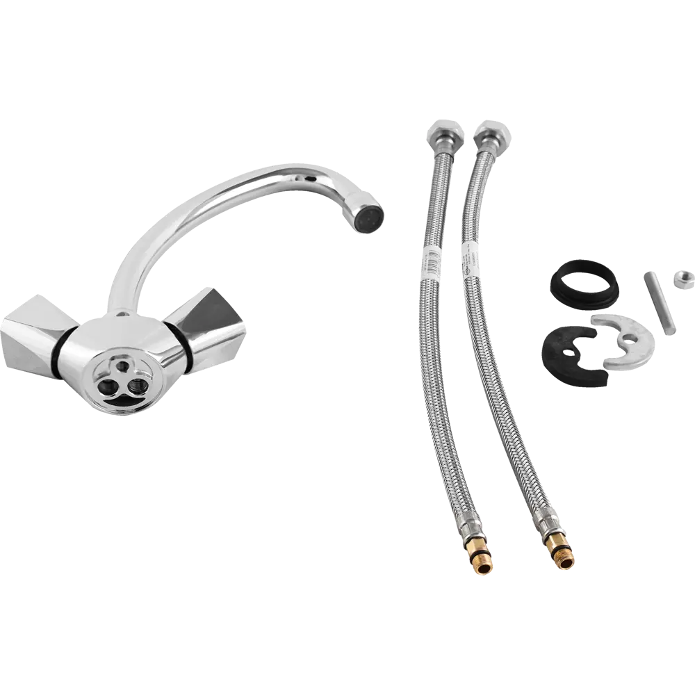 Смеситель для раковины Vidima Element BA311AA двухвентильный цвет хром 17405362 STLM-2011127 - Вид №2