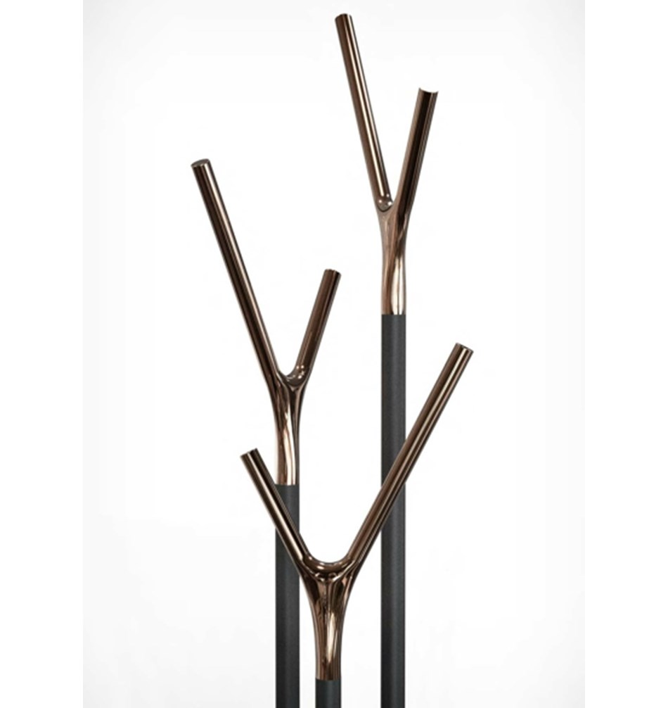 FROST WISHBONE Подставка для прихожей » черный / медный Сталь Черный / медь W1001-CB  - Вид №1