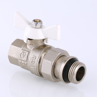 VT.227.NRW.05 Кран шаровой VALTEC BASE с полусгоном  и дополнительным уплотнением Valtec 3/4"  - Вид №1