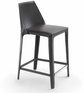 Flexform Высокий кожаный табурет со спинкой Isabel