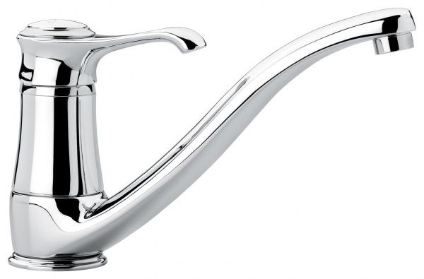 6095BC Смеситель Tiffany для кухни, цвет белый-хром EMMEVI