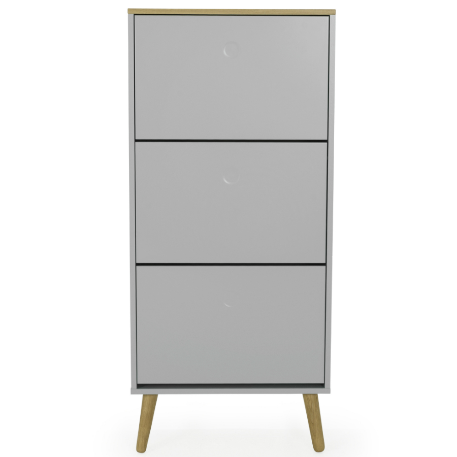 Шкаф для обуви Tenzo Dot, 128х57,5х24 см, дуб, серый 1657612 - Вид №1